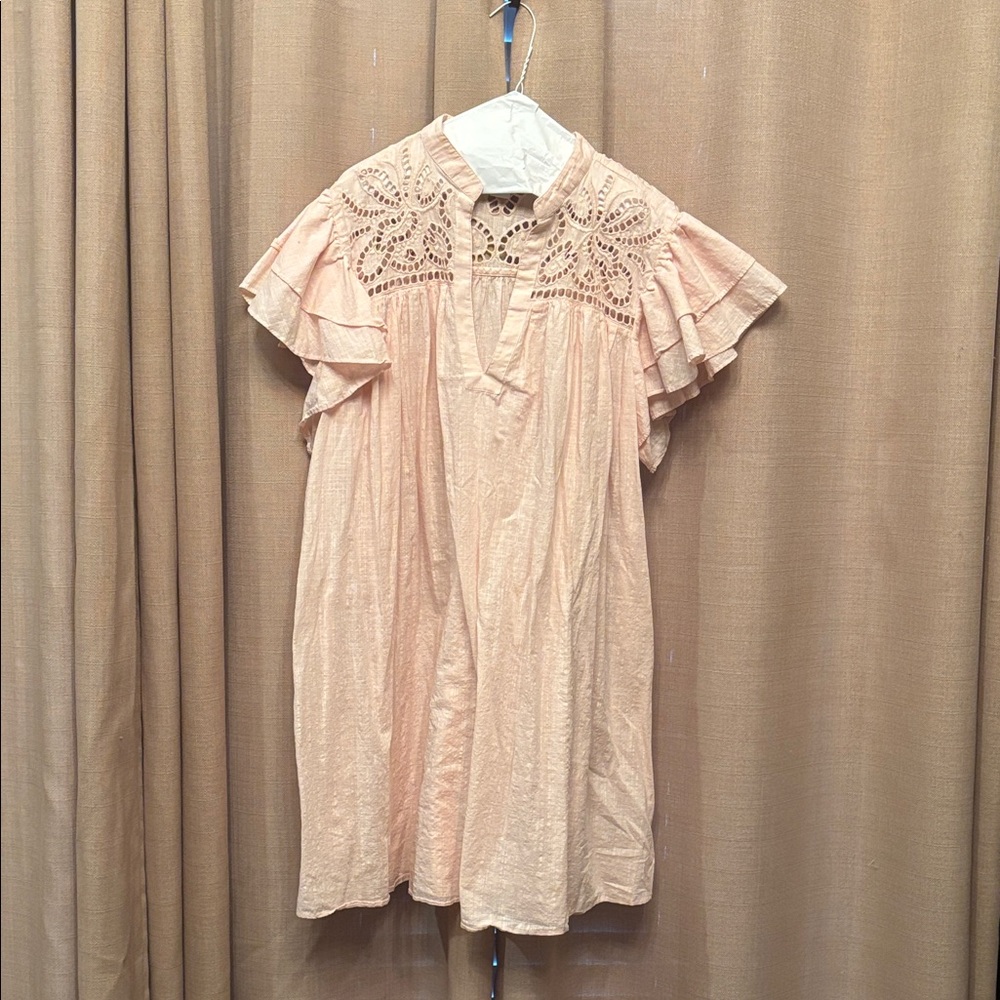 H&M Peach Lace Detail Dress